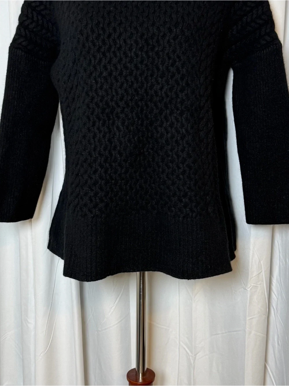 AYR Le Square Black Merino Wool Sweater Small